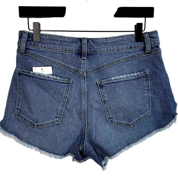 Rewash Shorts Womens 9 Blue Jean Denim Cut Offs High Rise Summer Casual Stretch - Picture 4 of 13